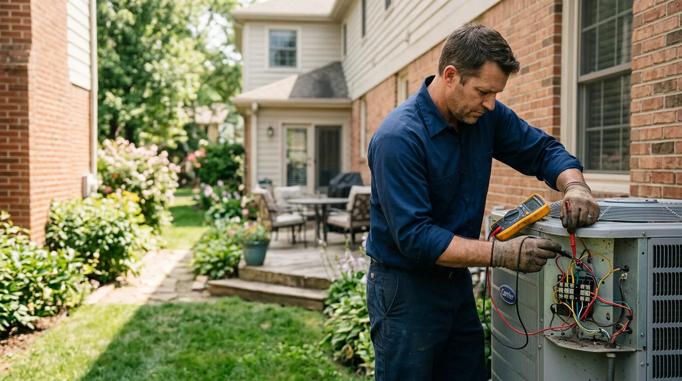 HVAC technician working near Bluejacket, OK